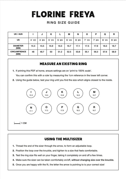 Ring sizer + Guide