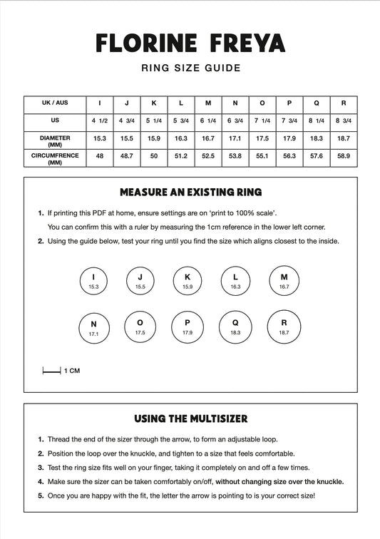 Ring sizer + Guide